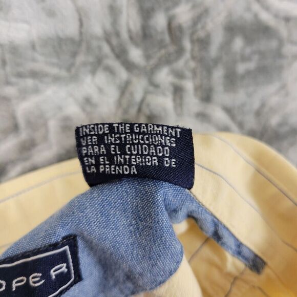 Roper Shirt Mens 2XL XXL Yellow Short Sleeve Button Down Pockets Western Rodeo - Picture 10 of 11